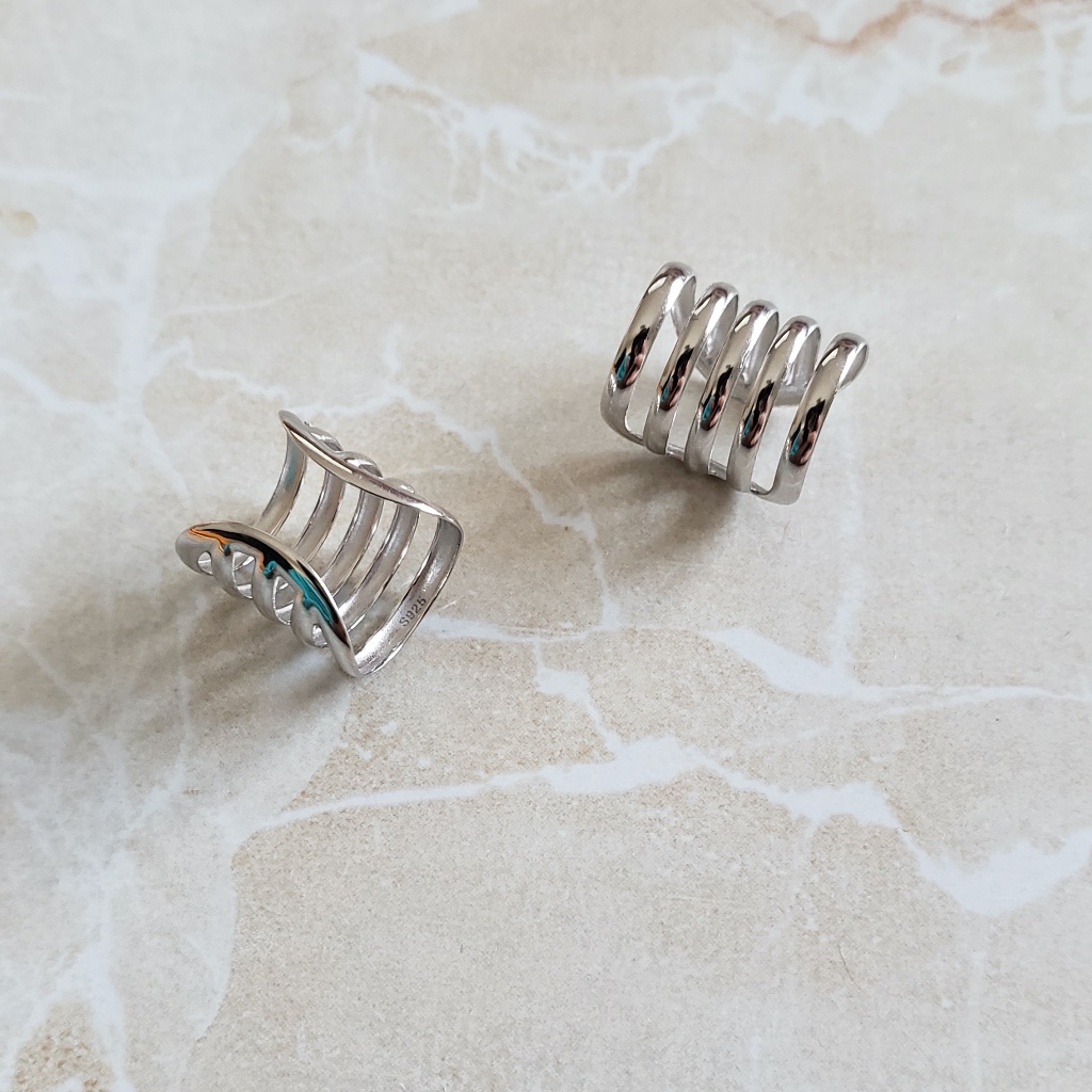 925 Sterling Silver Ear Huggie Geometric Classic Minimal Simple Ear Huggies 18$